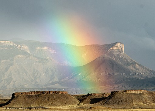 Rainbow over Spring Creek Basin.