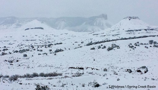 McKenna Peak, Temple Butte and Brumley Point seen from west-of-favorite hill.
