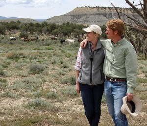 Katie and Ben Masters in Spring Creek Basin's east pocket with Comanche's, Aspen's and Hollywood's bands.
