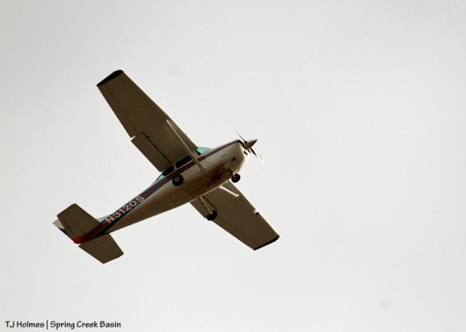 Plane over Spring Creek Basin.