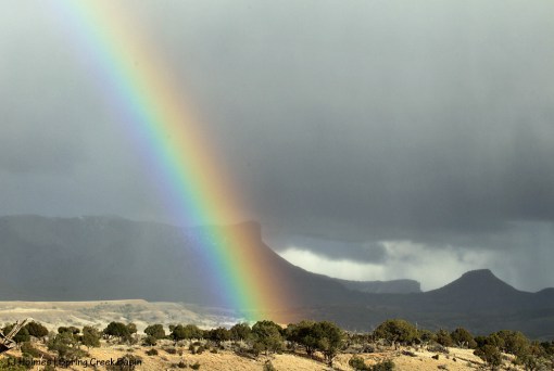 Rainbow over Temple Butte